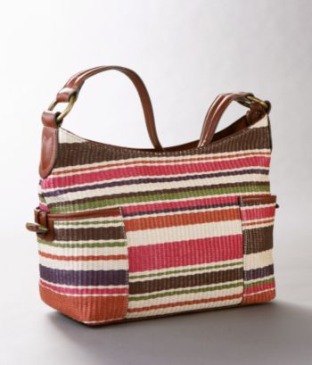 Relativity Women's Paper Straw Hobo - Horizontal Stripe