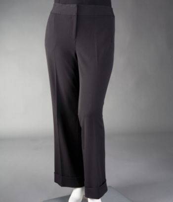 Rafaella Women's Plus Size Bistretch Modern Fit Wide Leg Pants
