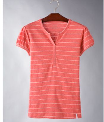 Columbia™ Women's Cloud 9™ Slub Yarn Tee - Geranium Stripe