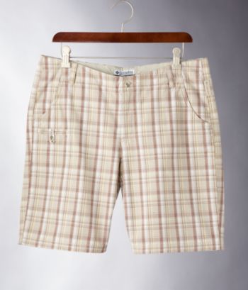 Columbia™ Women's Edgewater™ Shorts - Fossil Plaid