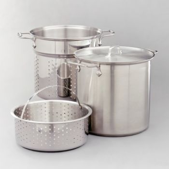 All-Clad® 12-qt. Stainless Steel Multi Cooker with Two Steamer Baskets & Lid