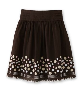 Star City Juniors' Dot Border Skirt - Brown