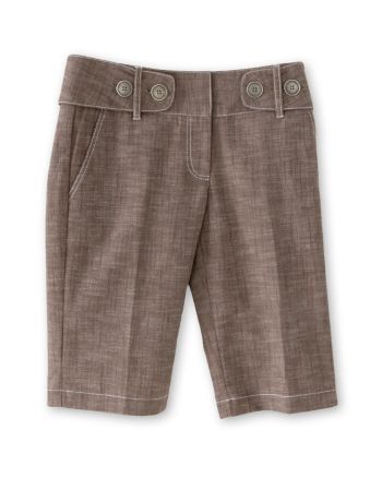 Star City Juniors' Linen Bermuda Shorts - Mocha