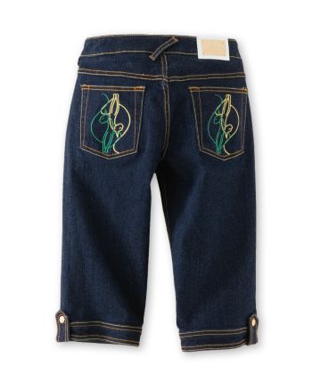 Baby Phat Juniors' Side-tab Walking Bermudas - Traditional Wash