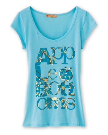 Apple Bottoms™ Juniors' Basic Scoopneck Tee - Blue Rad