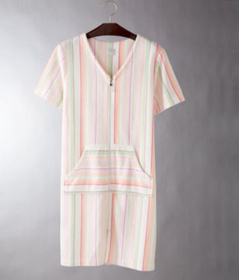 Jasmine Rose Intimates Women's Terry Robe - Pink Stripe