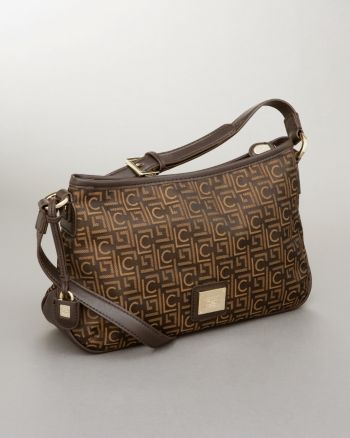 Liz Claiborne Women's Heritage Mosaic Top Zip - Black/Brown