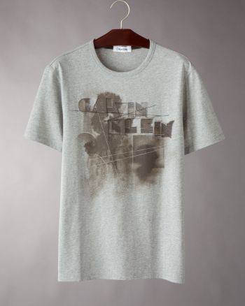 Calvin Klein Men's Short Sleeve Crew Neck Tee - Soft Gray Heather