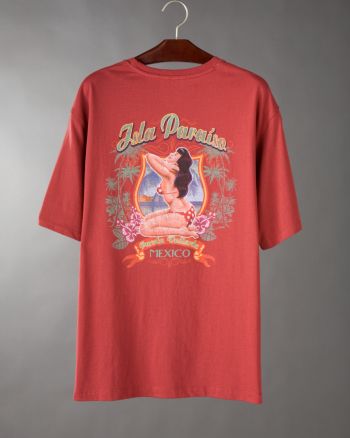 Paradise Collection Men's Screen Tee - Bimini Red