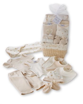 Kyle & Deena Baby 10-Piece Unisex Apparel Gift Basket - Tan