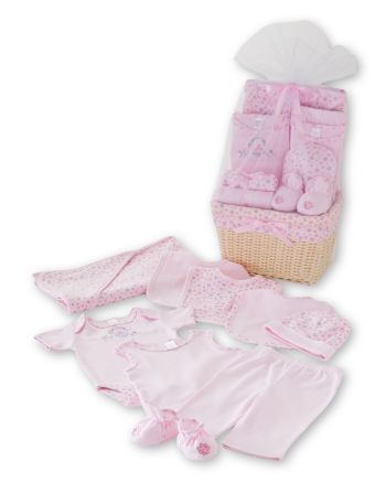 Kyle & Deena Baby Girls' 10-Piece Apparel Gift Basket - Pink