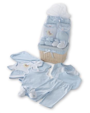 Baby Gear Baby Boys' 10-Piece Apparel Gift Basket - Blue