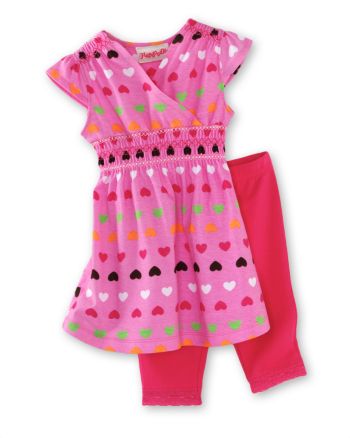 Flapdoodles® Girls' 2T-6X Dress & Legging 2-Piece Set - Pink