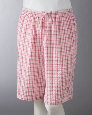 Breckenridge Women's Plus Size Plaid Seersucker Shorts - Pink Punch