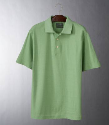 Lyle & Scott Men's Textured Cotton Golf Polo - Jade