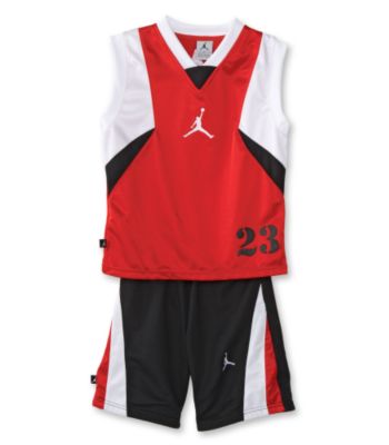 Jordan Boys' 2T-4T 2-Piece Fly Set - Red/Black