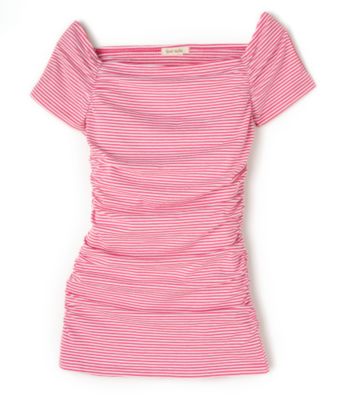 Love Rocks Juniors' Striped Sharagano Tunic - Mystic Raspberry/White