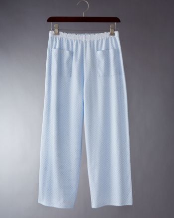 Aria Women's Brushed Interlock Capri - Blue Dot