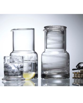 Laura Glass Allegro Clear Bedside Carafe - 4-Piece Set