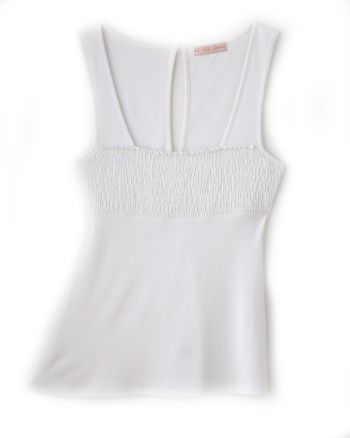 GUESS Juniors' Gigi Knit Top with Keyhole Back - White