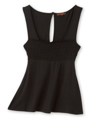 GUESS Juniors' Gigi Knit Top with Keyhole Back - Black