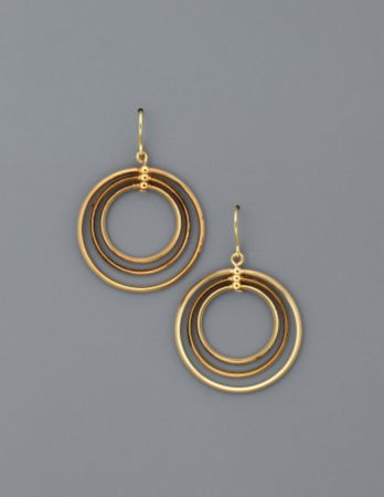 Lauren Ralph Lauren Small Rounded Bevel Gypsy Hoop Earrings - Gold
