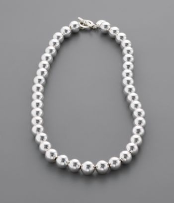Lauren Ralph Lauren 10mm Beaded Necklace - Silvertone