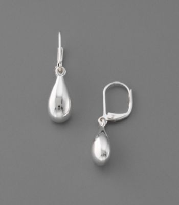 Lauren Ralph Lauren Metal Teardrop Click-it Clasp Earrings - Silvertone