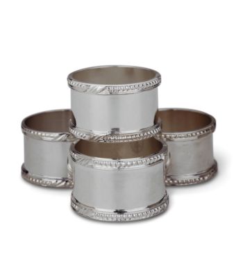 Waterford Ballet Ribbon Metal Giftware Collection - Set of 4 Napkin Rings
