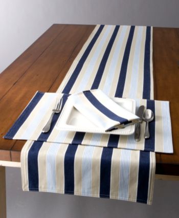 Chatham Stripe Table Linens by LivingQuarters