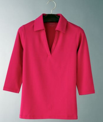 Relativity Women's 3/4-sleeve Johnny Collar Top - Solid