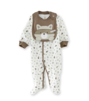 Carter's® Baby Boys' Printed Easy Entry Footsie™ with Bib - Ivory/Multicolor