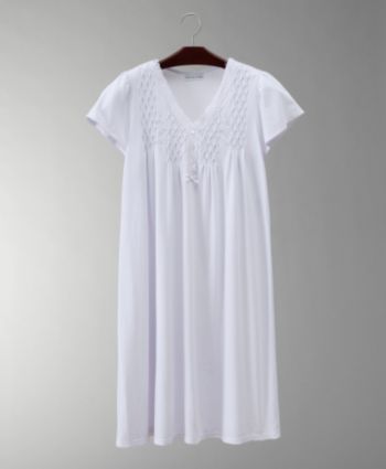 Miss Elaine® Women's Short Sleeve Knit Short Gown - Lavender