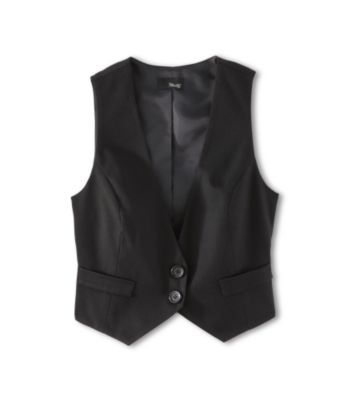 Star City Juniors' Satin Full Back 2-button Vest - Black