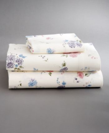 Camille Floral Print Flannel Sheet Set by LivingQuarters