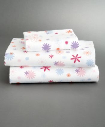 Katie Floral Print Flannel Sheet Set by LivingQuarters