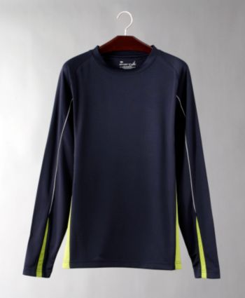 Exertek® Men's Long Sleeve Performance Tee - Navy/Lima