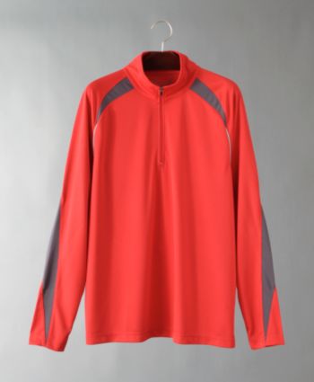 Exertek® Men's Performance Zip - Red/Gray