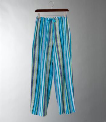 HUE® Women's Stripe Pant - Oasis Blue