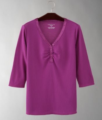 Relativity Waffle Knit Henley