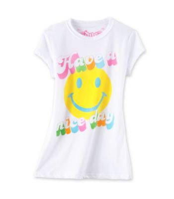 Doe Juniors' Have A Nice Day Tee - White
