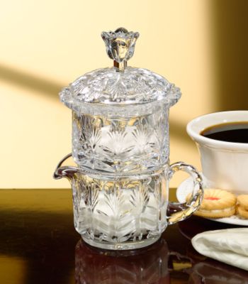 Fifth Avenue Crystal Portico Sugar & Creamer