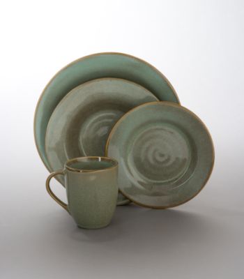 Ruff Hewn 16-Piece Dinnerware Set in Sage