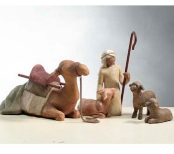 DEMDACO Willow Tree® Set of 4 Shepherd with Animals