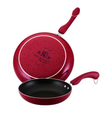 Paula Deen® Red Porcelain Enamel Nonstick 2-Pack Skillets