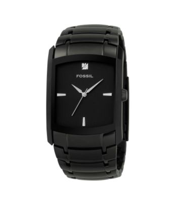 Fossil® Men's Ion Plated Stainless Steel Dress Dial Watch - Black