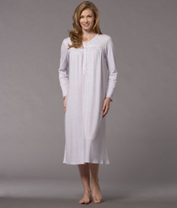 Aria® Women's Long Sleeve Brushed Ballet Gown - Lilac Ditsy