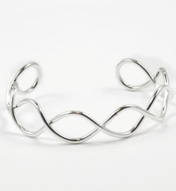 Nine West® Silvertone Flexible Cuff Bracelet