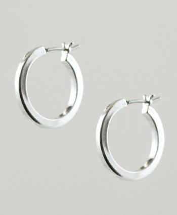 Anne Klein® Small Silvertone Hoop Earrings