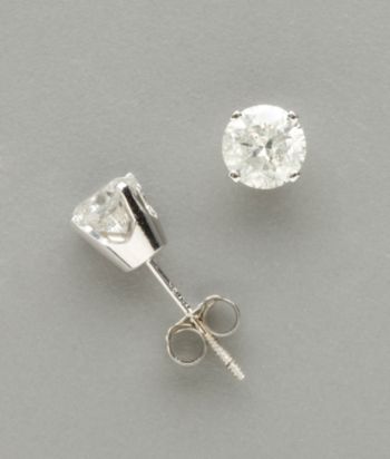 14K White Gold 1.0 ct. t.w. Diamond Stud Earrings